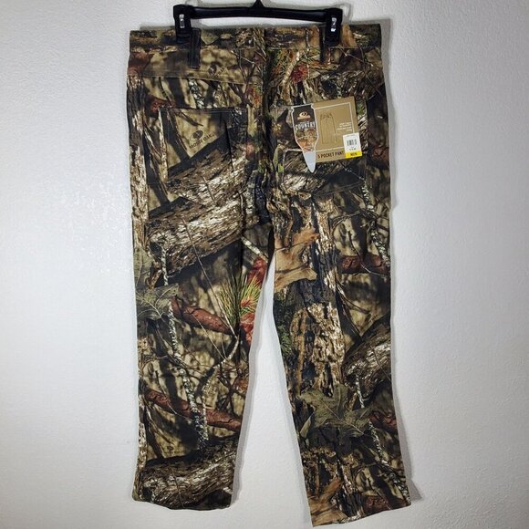 Mossy Oak Mens Camo 5-Pocket Pants 36/32 Break-Up Country Print 100% Cotton Dura - Picture 2 of 11